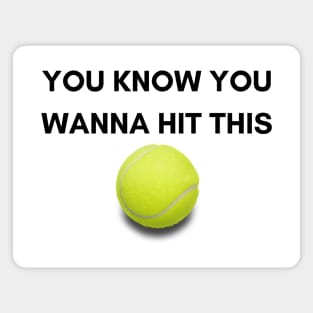 You Know You Wanna Hit This - Tennis Design Magnet